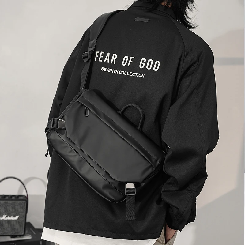 

Korean Men Handbag Male Leather Envelope Shoulder Bags Casual Purse Waist Fanny Bag Casual Outdoor Free Shipping