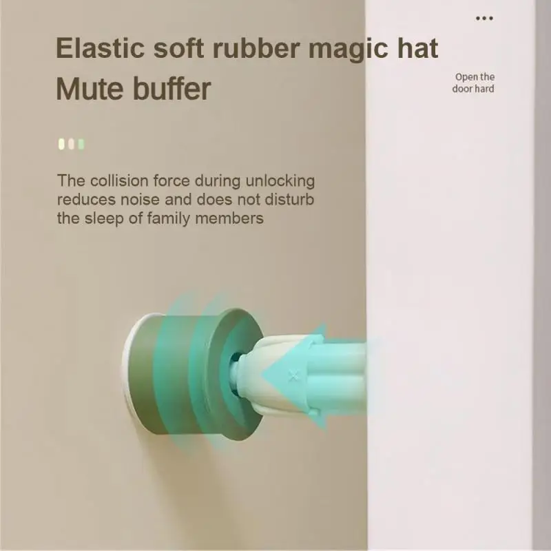 Door Suction Punch-free Anti-collision Wall Silicone Strong Magnetic Wall Suction Anti-door Artifact Bathroom Door Handle Door S
