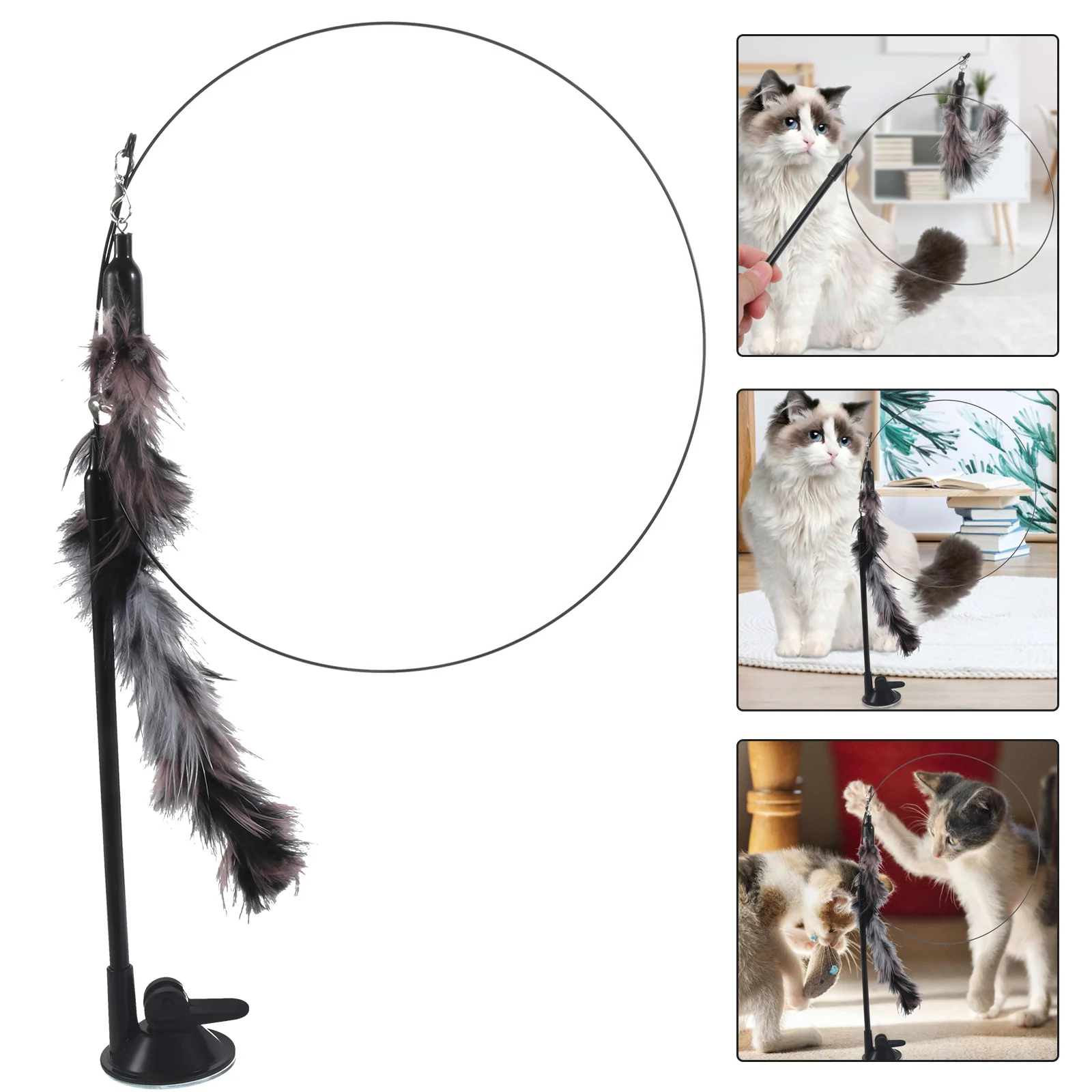 

with Suction Cup Cat Teaser Toy Interesting Toys Pp Interactive for Indoor Cats