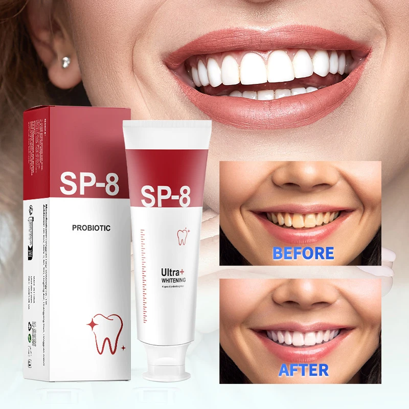 SP-8 Probiotic Toothpaste Whiten Tooth Remove Fresh Breath Clean Mouth Prevent Periodontitis Soft Foam Oral Tooth Care Products teeth whitening product teeth whitening essence teeth health product