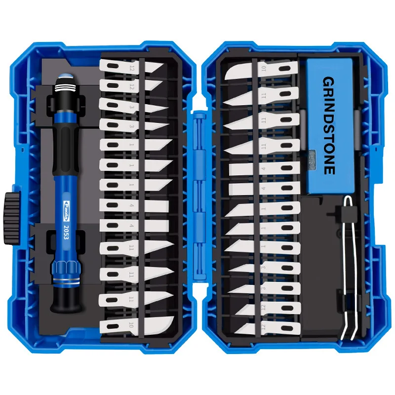 29PCS Carving Knife Set Carbon Steel Artwork Engraving Wood Cutter Kits Model Repair Paper Cuttings Multipurpose Sculpture Knife
