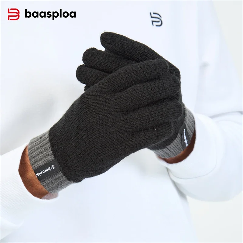 Knitted Gloves New Fashion Walking Sport Outdoor Keep Warm Gloves For Women Men Comfort Casual Baasploa
