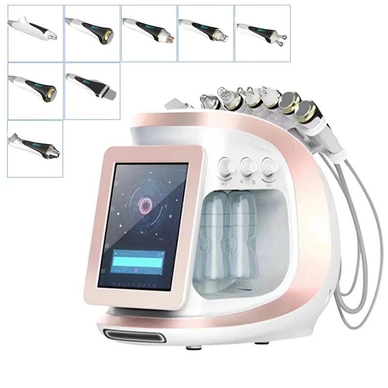 NEW 8 In 1 Hydra Dermabrasion Machine Oxygen Ice Blue Smart Jet Aqua Peeling Small Bubble Microdermabrasion Skin Care New Beauty