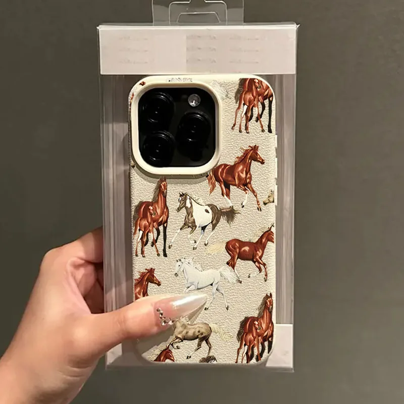 Herd of Horses Design Shockproof Soft Phone Case