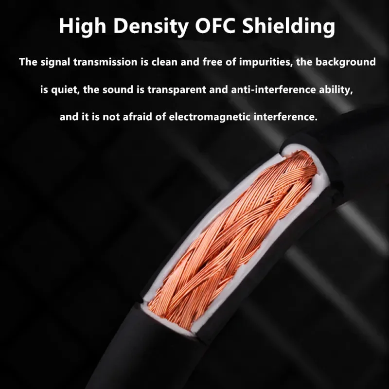 10m 2 Core OFC Hifi Audio Cord DIY Speaker Oxygen-Free Copper Shielded Acoustics For Home Theater Sound System Amplifier KTV DJ