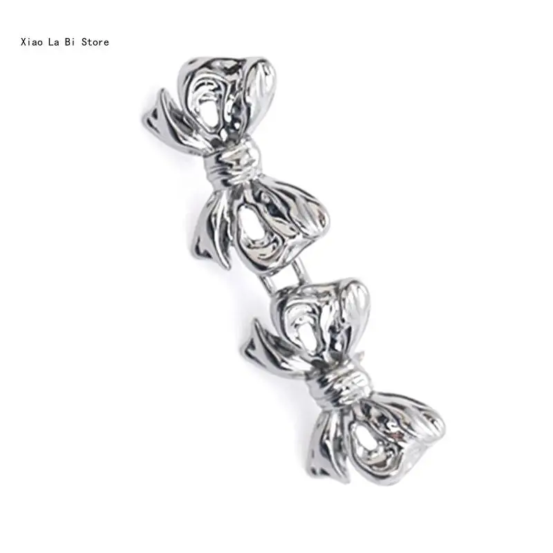 Bows Pant Pin Jean Button Pins Adjustable Waist Buckle Instant Button for Pant Bows Tighten Waist Pin No Sew XXFD