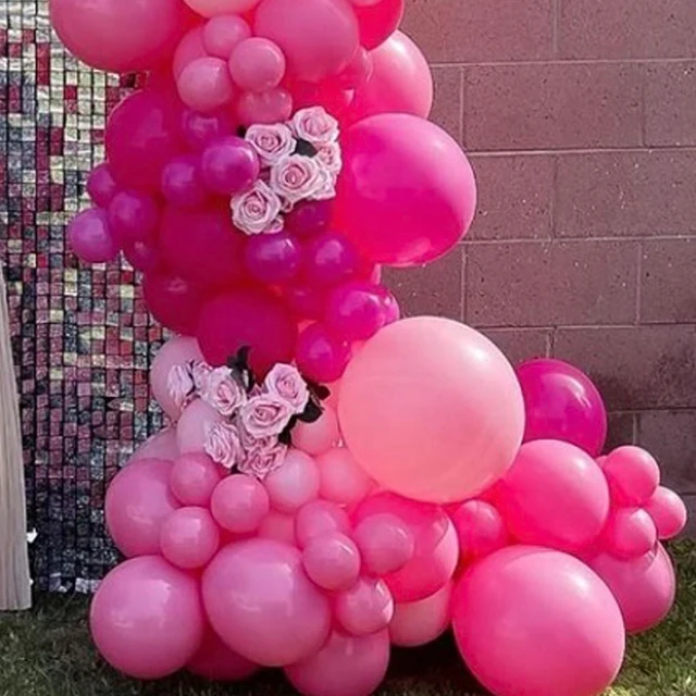 Juego De Arco Globos Cumpleaños Fiesta Decoracion Para Niña Pink 117Pack