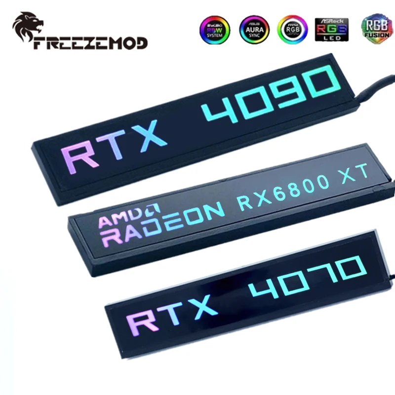 Painel Lateral Rgb Vga Rtx 3070 3080 3090 Placa Traseira de Iluminação Gpu Rog 5v 3pin Argb m b Aura Sync Diy Case do pc do - Imagem 6