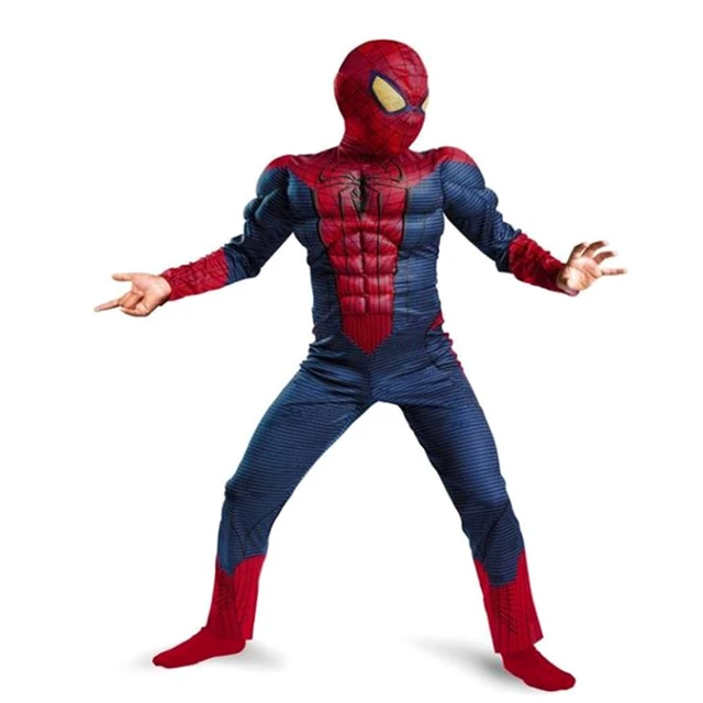 Costume Spiderman Avec Masque, Combinaison Cosplay, Halloween, Pour Enfants  - Cosplay Costumes - AliExpress