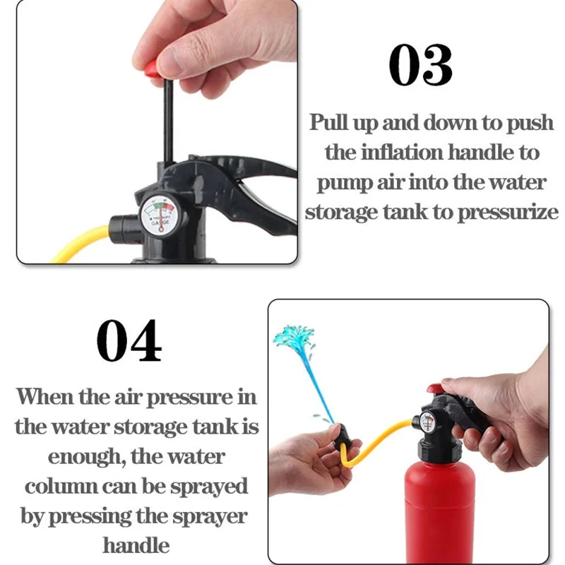 Kids Firefighter Toy Fire Extinguisher Water Blasters Children Fireman Role Play Cosplay Outdoor Toys Extinguisher Water Guns 5