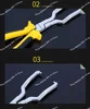 Fuel Line Clip Pipe Plier Disconnect Removal Tool Car Hose Clamp Plier Car Angled Clip Plier Tube Bundle Removal Repair 6