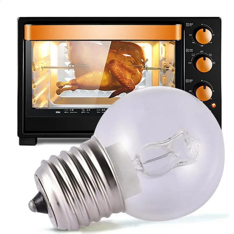 25W 40W Oven Light 110V 220V E27 High Temperature Resistant 500℃ Safe Oven Steamer Refrigerator Microwave Light Bulb Oven Lamp