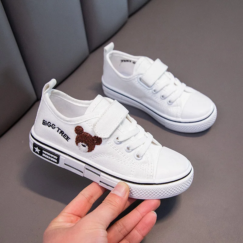 Children Casual Shoes Mesh Sneakers Boys Sport Breathable Tennis Sneaker Baby Girls Spring Fashion Shell White Running Shoes 4