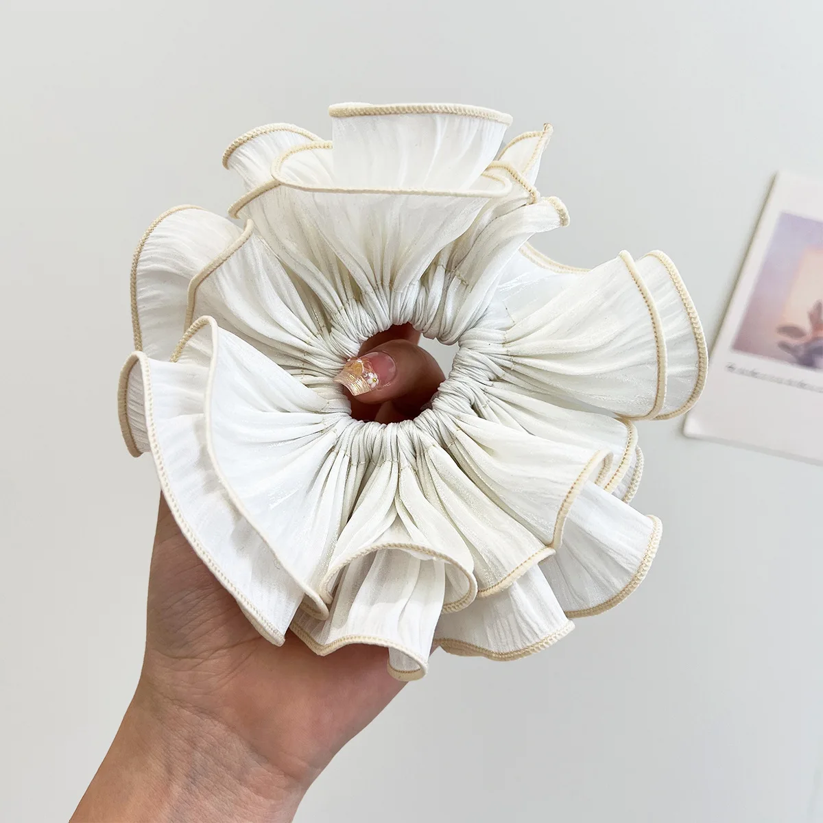 Ruffled Hair Scrunchies - Stylish Ponytail Holder and Hair Accessory