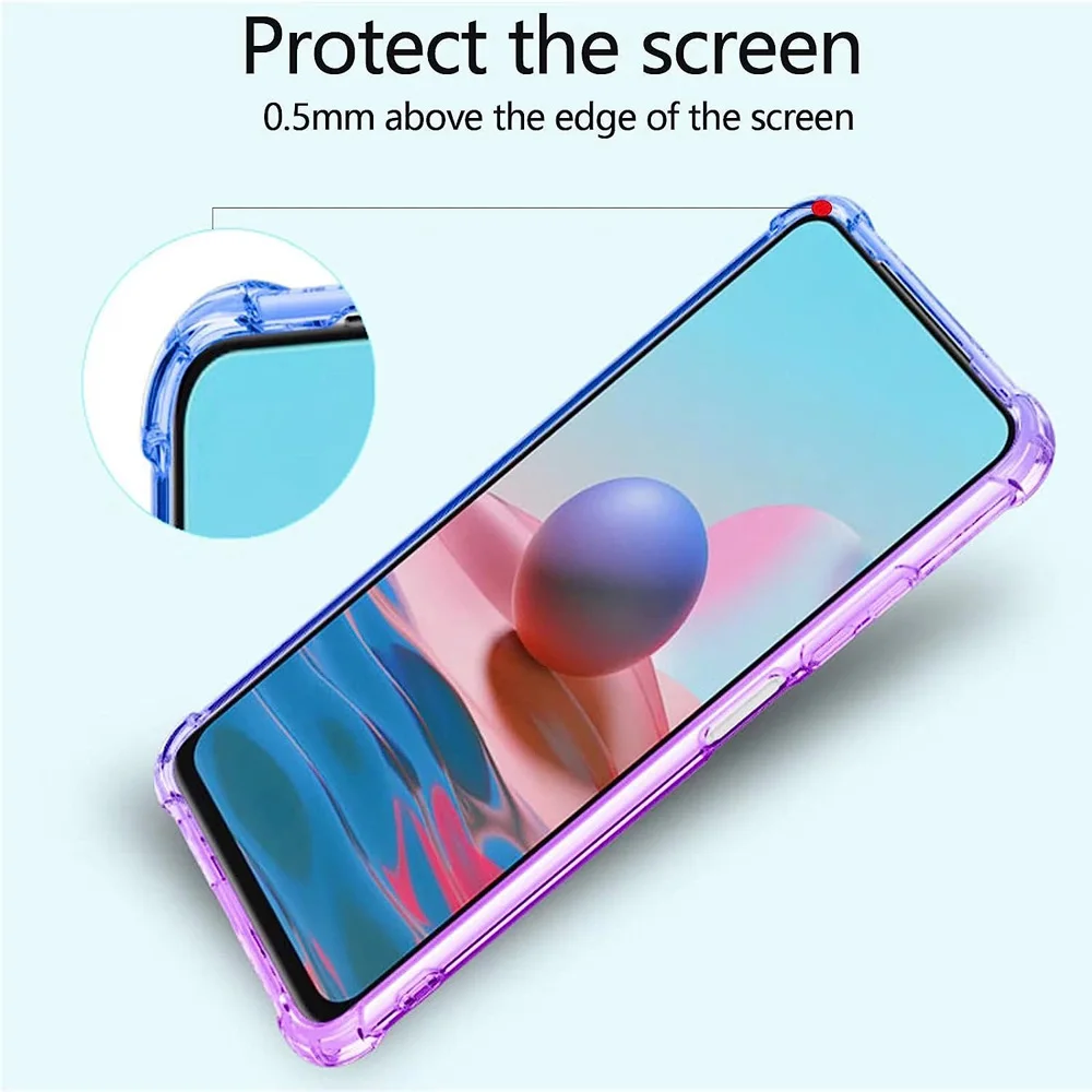 Gradient Color Case For Moto ThinkPhone 5G Moto Edge 40 40 Pro Edge 30 Ultra 30 Pro 30 Neo Transparent Rainbow Shockproof Cover