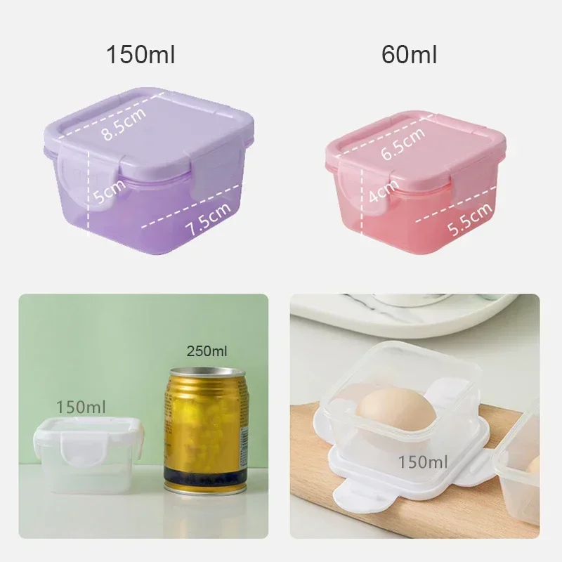 Portable Food Storage Box 4/7Pcs BPA Free Mini Baby Food Storage Containers Baby Learning Dishes Extra Bowl Portable Sealed Storage Boxs Can Microwave
