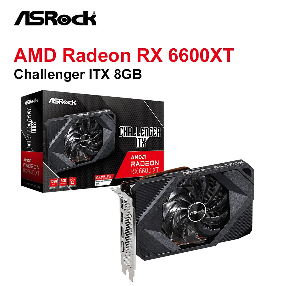 

New ASRock AMD Radeon RX 6600 XT Challenger ITX 8GB Graphics Card RX6600XT GDDR6 128bit Video Cards GPU DeskTop placa de video