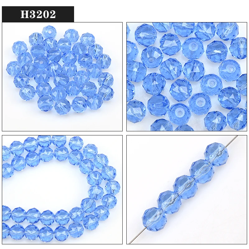 AAA 108 Facetten Kristallkugelperlen, 8 mm, rund, Glas, lose Distanzperlen, DIY handgefertigter Schmuck, Zubehör, Haarnadel-Ohrringe – Detail 4
