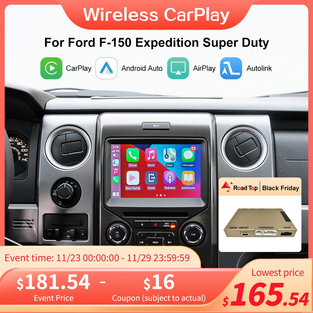 WirelessCarPlayforFordF150ExpeditionSuperDutySync2withAndroidAutoInterfaceMirror