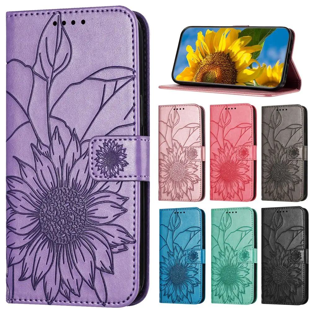 

Кожаный чехол с подсолнухом для Samsung Galaxy Z Flip 3 4 5 Flip3 Flip4 Flip5 Fold 3 4 5 Fold3 Fold4 Fold5