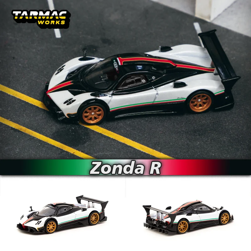 

Tarmac работает 1:64 белый Zonda R коллекция моделей автомобилей из сплава, Миниатюрные модели автомобилей