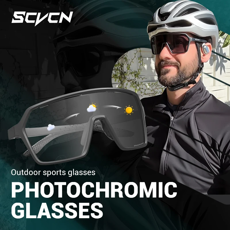 Photochromic UV400 Outdoor Sports Eyewear - Unisex Cycling, Running, and Hiking Sunglasses