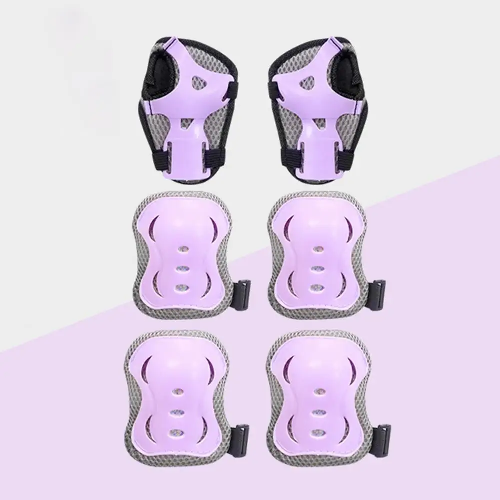6 Pcs Kids Roller Skating Wrist Guard Knee Elbow Pads Protector Scooter Biking Cycling Sports Toddler Boys Girls Protective Gear