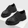 Fashion Men Casual Shoes Classic Business Men Dress Shoes Breathable Lace-Up Handmade Shoes Thick Sole Leather Shoes Moccasins