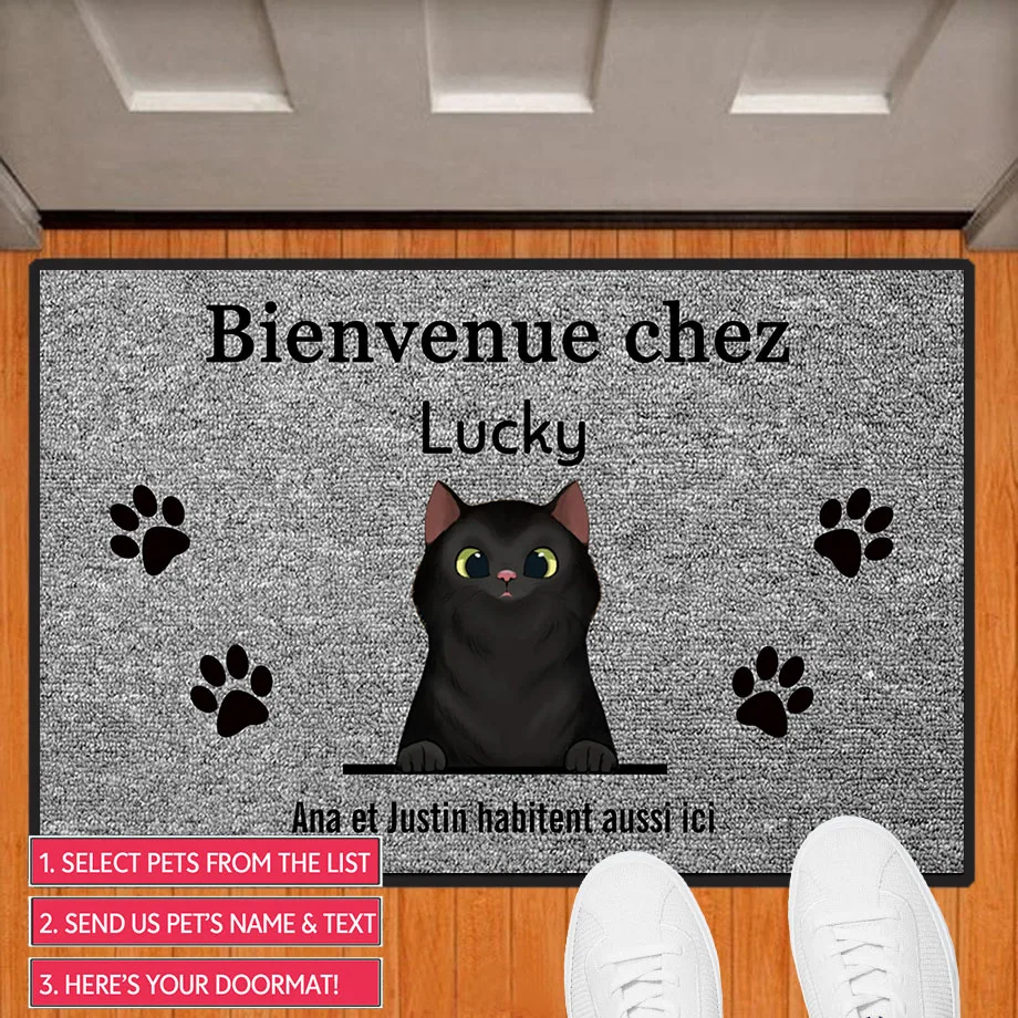 Shar Pei Dog Floor Mat Personalized Pet Door Mat Valentine Day NWT
