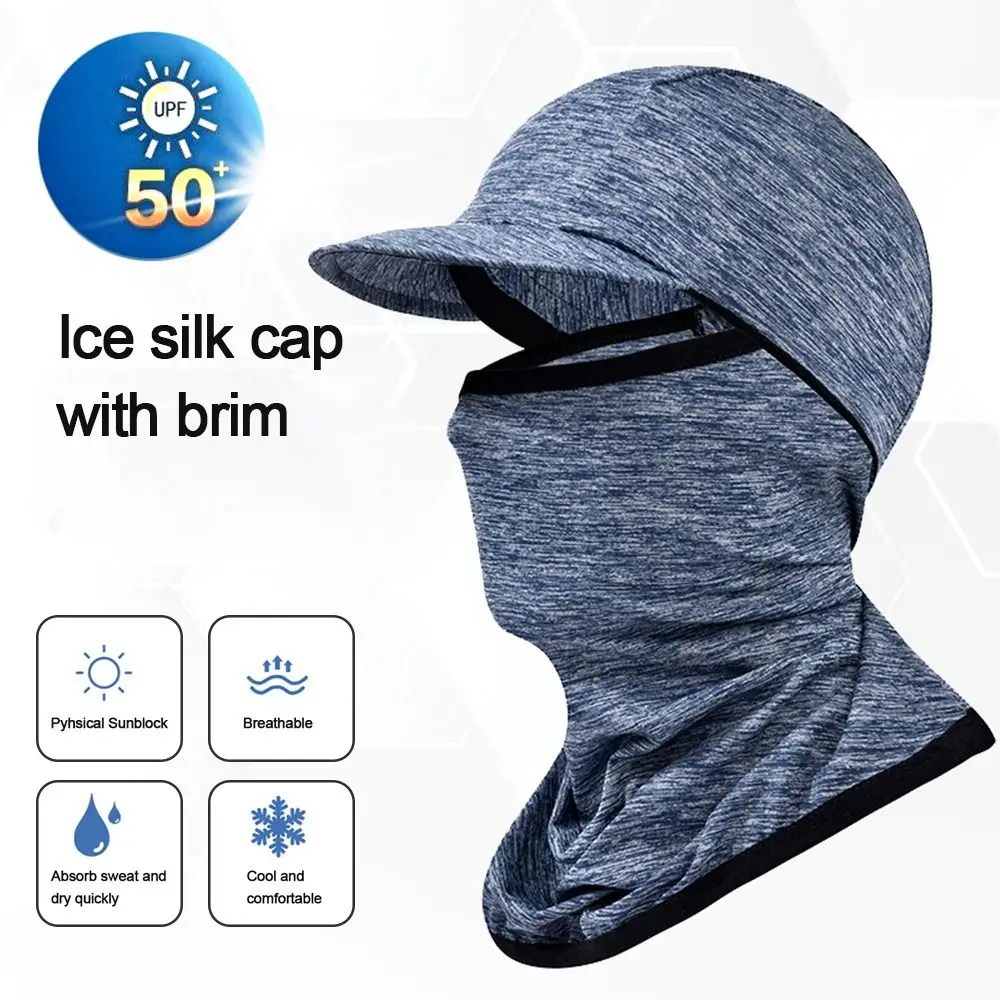Cycling Balaclava Ice Silk Cap Sun Visor Hat Hat Face Cover Motorcycle Helmet Liner Sport Fishing Balaclava Cycling Cap 5