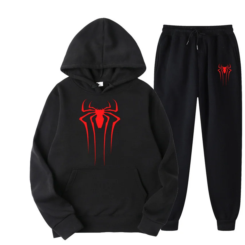 

Tracksuit Men Autumn winter Sportswear suit men's hoodies set casual warm sports sweater brand pullover + jogging pants 2-piece