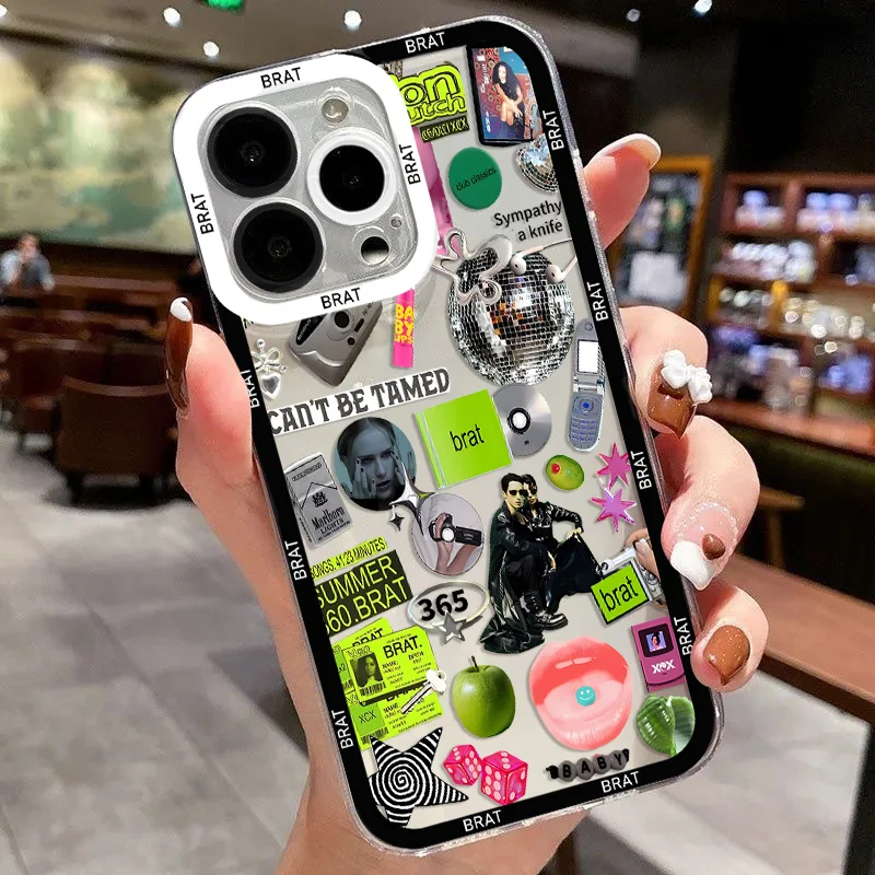 Stylish Charlis XCX B-BRAT Transparent Phone Case