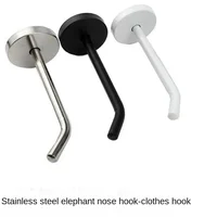 1pcs Stainless Steel Hook Single  Clothes Shop Wall Hook Single Kitchen Punch Coat Hook 2