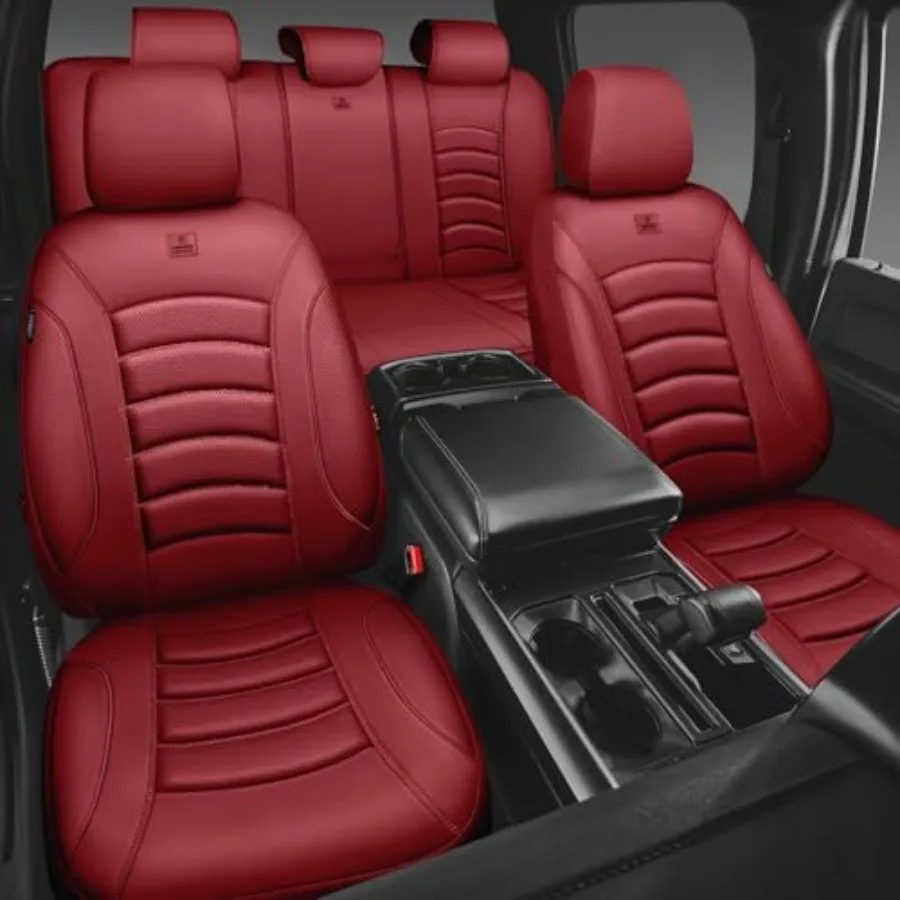 3D Foam PU Leather Car Seat Covers Full Set 2