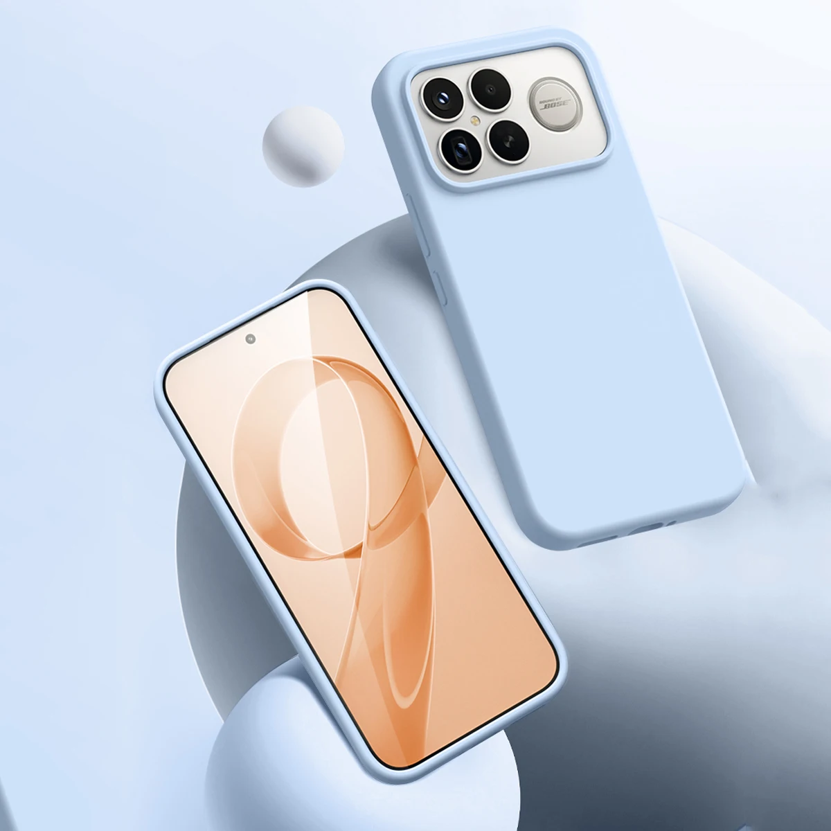 Shockproof Soft Liquid Silicone Case with Slim Skin Fleece Protection - Retail Package
