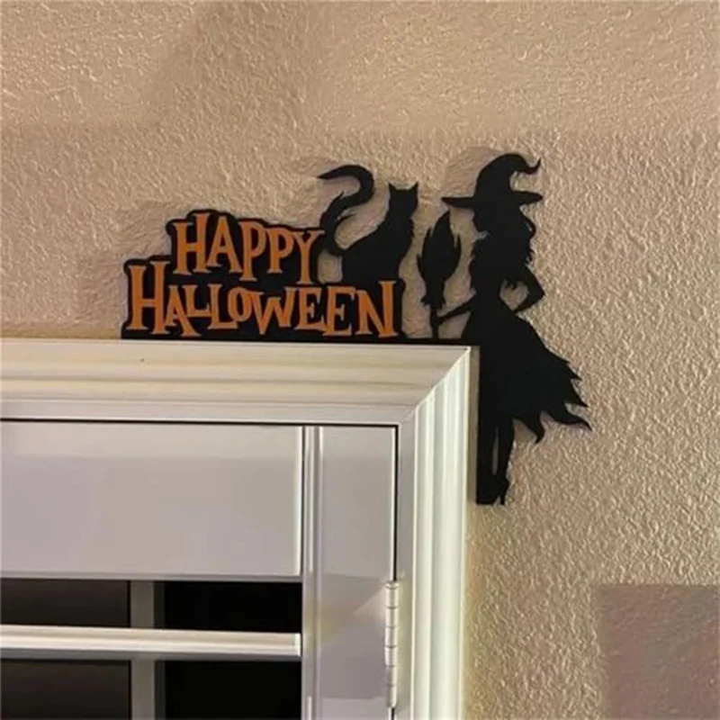Halloween Door Frame Decoration, Halloween Door Corner Sign, Frame Decoration Statue