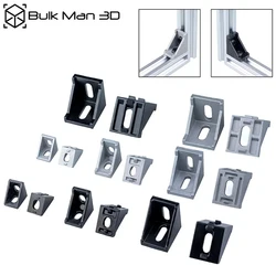 1/2/4/10pcs 2020 2028 2430 3030 3040 4040 4545 6060 8080 9090 Cast Corner Bracket Fittings Angle Connector for Aluminium Profile