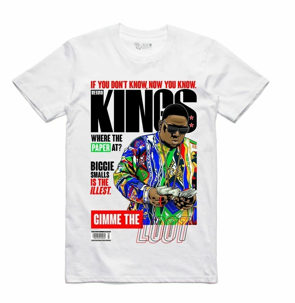 NEW Streetwear on Demand KINGS BIGGIE WHITE Tee Shirt SMALL 3XLARGE LIMITED AliExpress