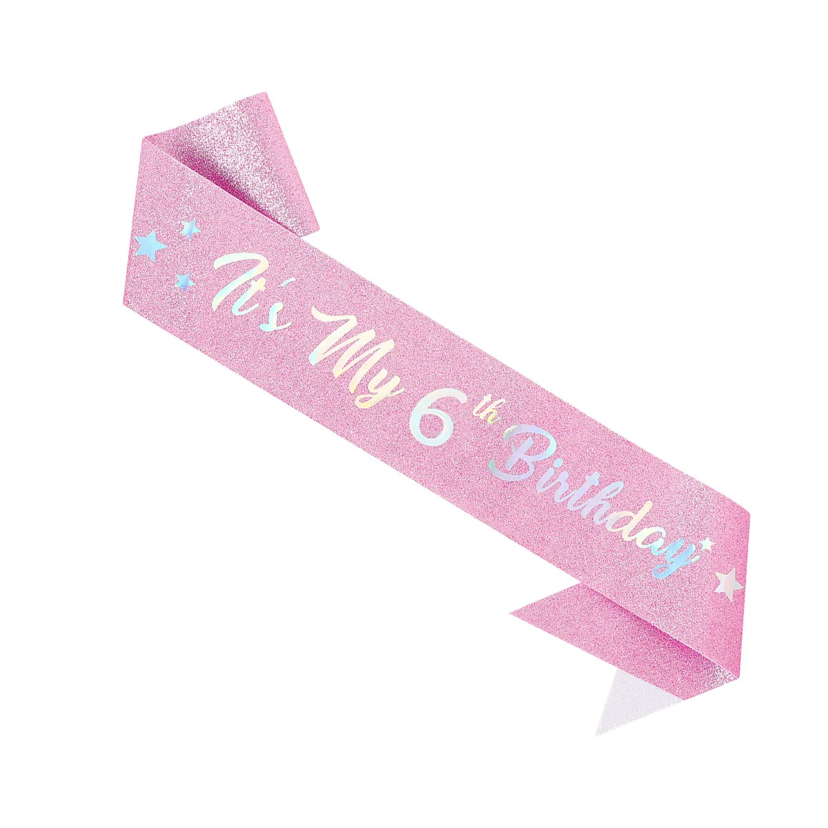 Geburtstags-Stirnband und Schärpe für Kinder von 2–6 Jahren: Blumenkronen-Design mit Glitzer, Prinzessinnen-Stil, bequem, perfekt für Geburtstagsfeiern – Detail 7