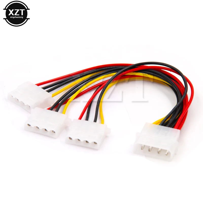 4 Pin Molex Male to 3 port Molex IDE Female Power Supply Splitter Adapter Computer 4Pin IDE Power Cord sata to ide adapter