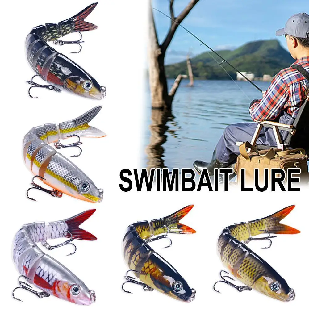 1 pz Swimbait esche da pesca Pike Wobblers Crankbait 13cm/18g Fast Sinking Multi Jointed Bionic Loach Hard Fish Lure