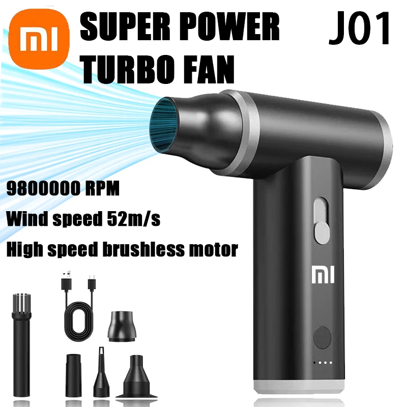 

Вентилятор Xiaomi J01 с защитой от сильного воздействия, 3-й турбонагнетатель, мощный ручной вентилятор, 9800000 об/мин, скорость ветра 52 м/с, уличный вентилятор с сильным воздействием