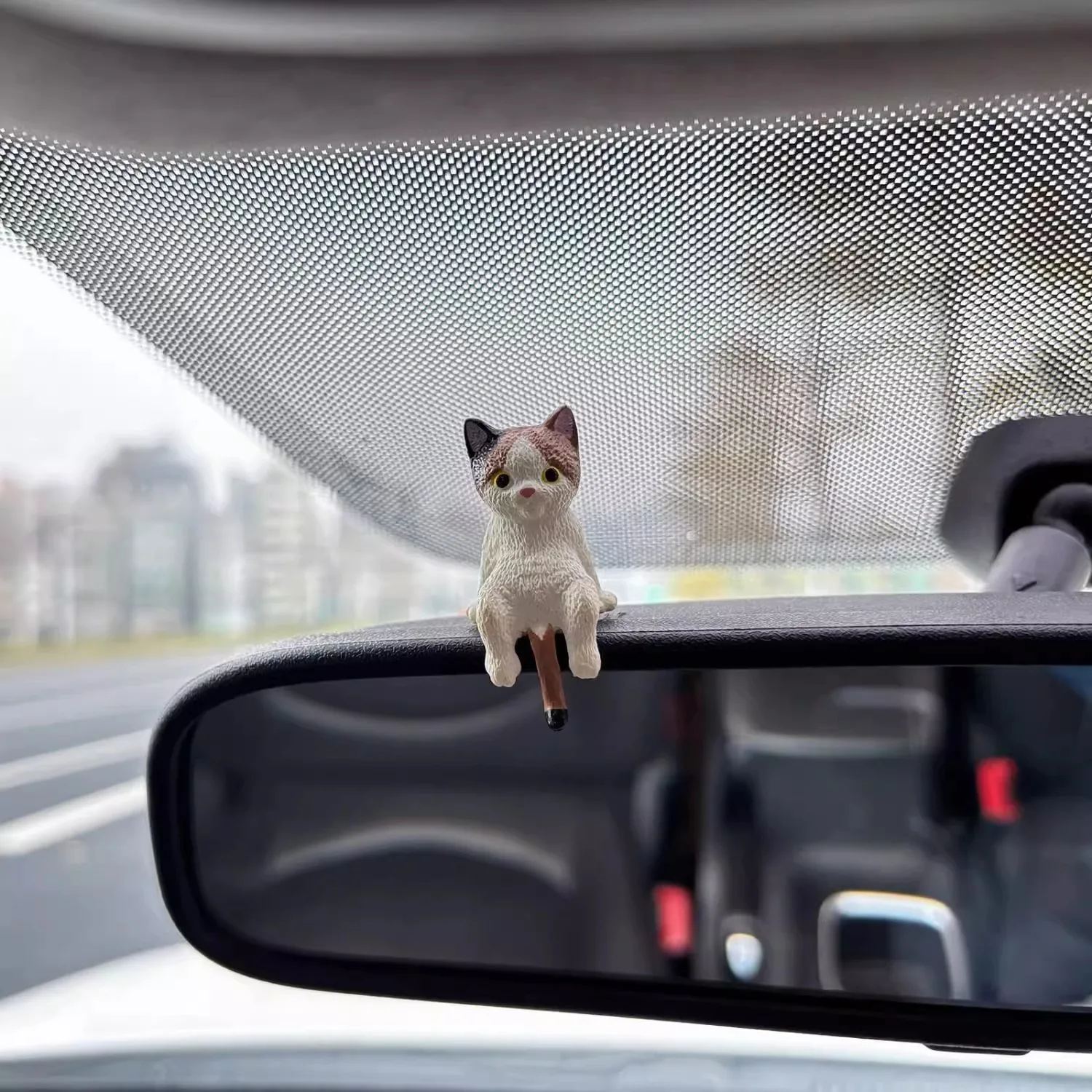 4pcs Cute Kitten Decoration Creative Sleeping Cat Doll Automobile Screen thumbnail 4