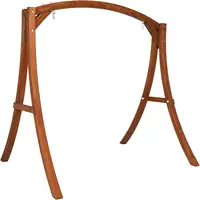 VINGLI Heavy Duty Wooden Swing Frame Adults Kids Strong A-Frame Porch Swing Bench Stand Indoor Outdoor Curved Arc Top 1000 LBS 1