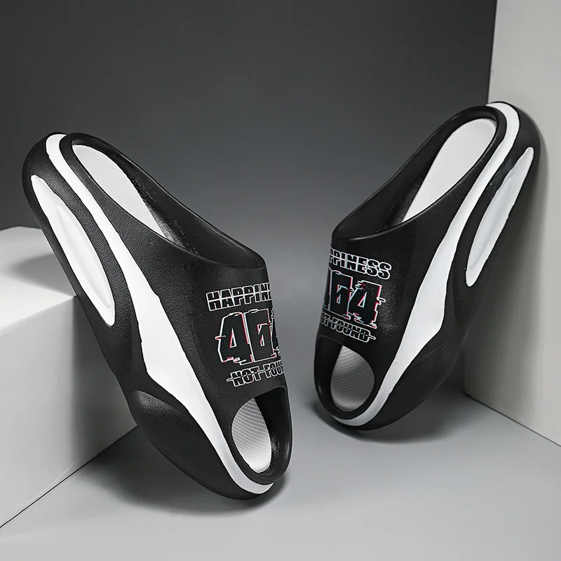 Pantofole antiscivolo per uomo Slip antiscivolo comode con suola spessa Pantofola per cursori in schiuma morbida per interni ed esterni_voghion.com