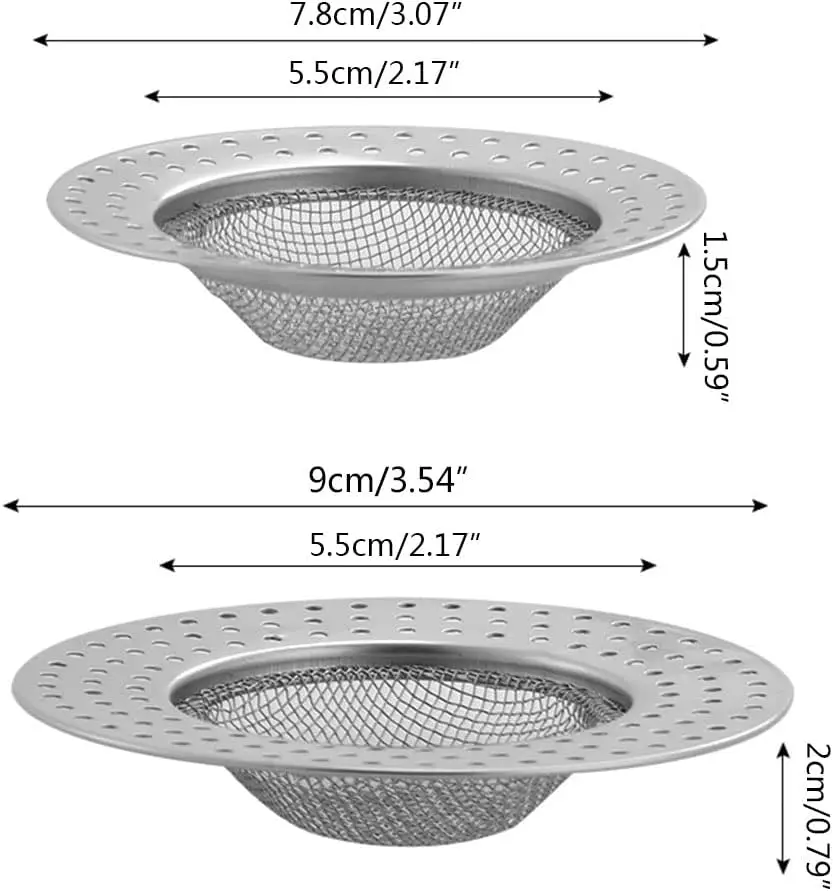 Mesh Sink Filter Anti-Clogging Shower Hair Catcher Drain Cover Floor Drain Strainers For Bathroom Bathtub Kitchen Sink Strainer — view 4