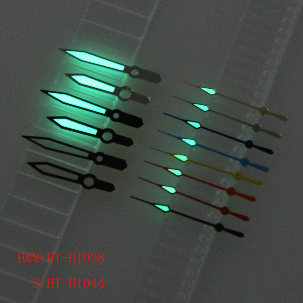 Green Luminous Silver Black Watch Hands for NH Movement Series SKX007