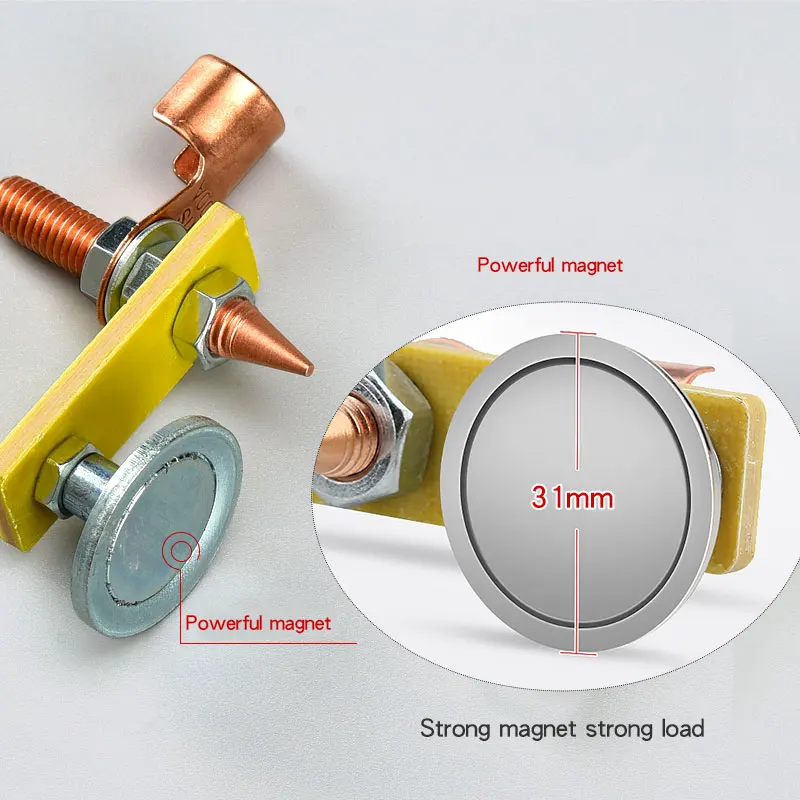 Enhanced Magnetic Ground Clamp for Metalworking and Welding Support