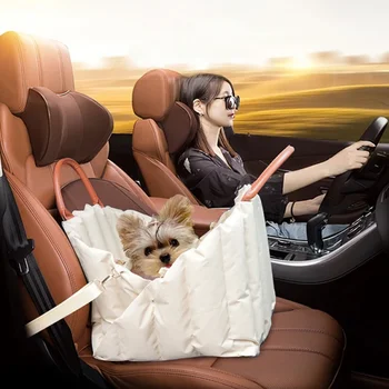 Portable Pet Dog Bag for Travel Luxury Handbag Winter Warm Removable Portable Outdoor Travel Safety Seat Bag Cat supplies