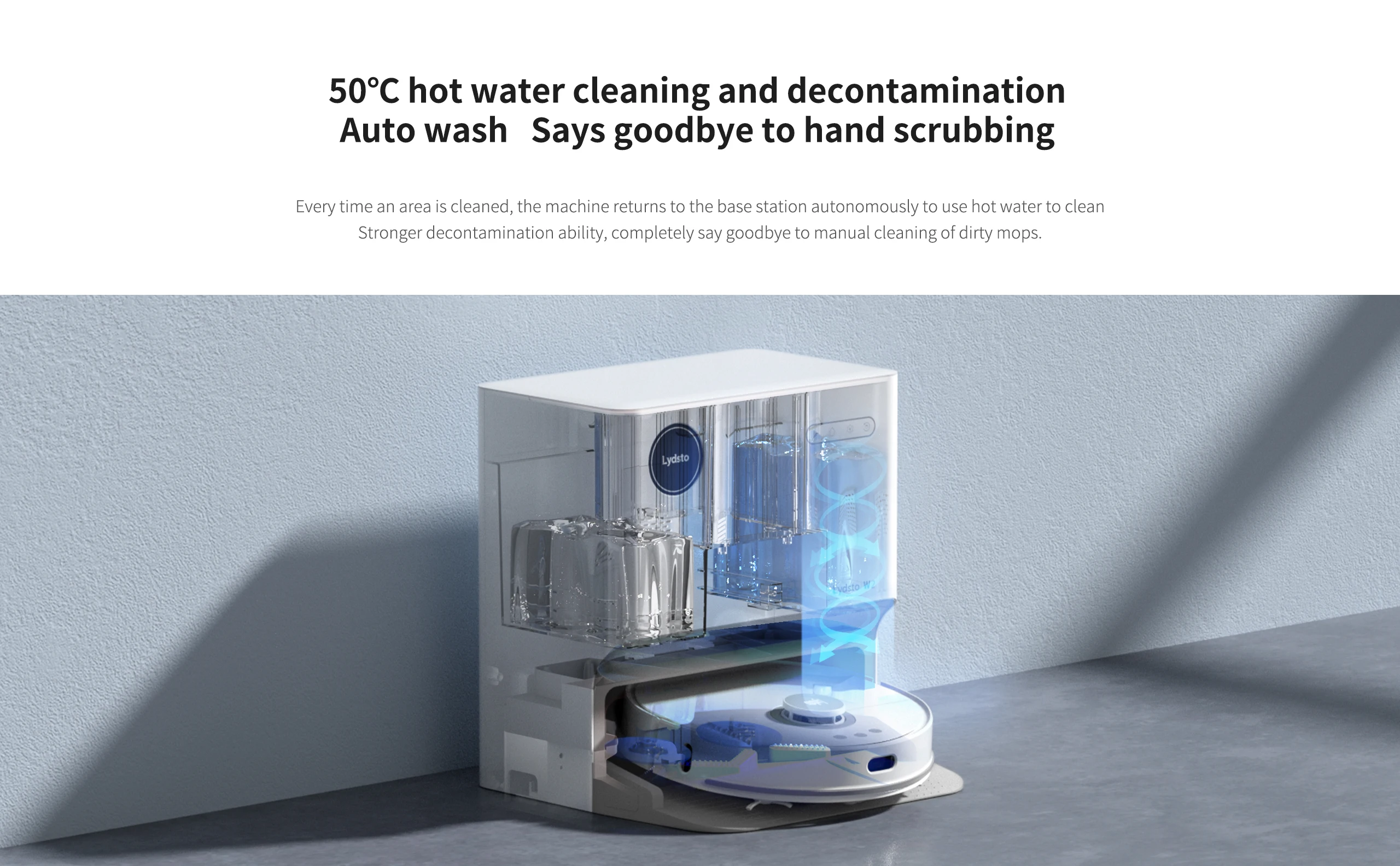 Робот пылесос lydsto w2. Lydsto self-cleaning sweeping and mopping robot w2. lydsto w2 robot cleaner self-cleaning, support alexa &amp; mijia &amp; google.